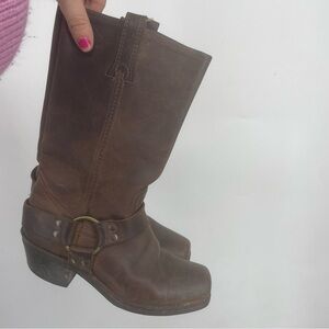 Frye Brown Heeled Boots